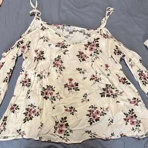 Floral Cold Shoulder Top American eagle